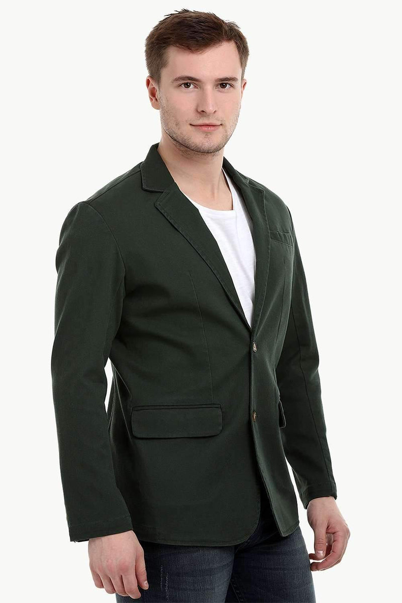 Men's Seaweed Green Twill Blazer