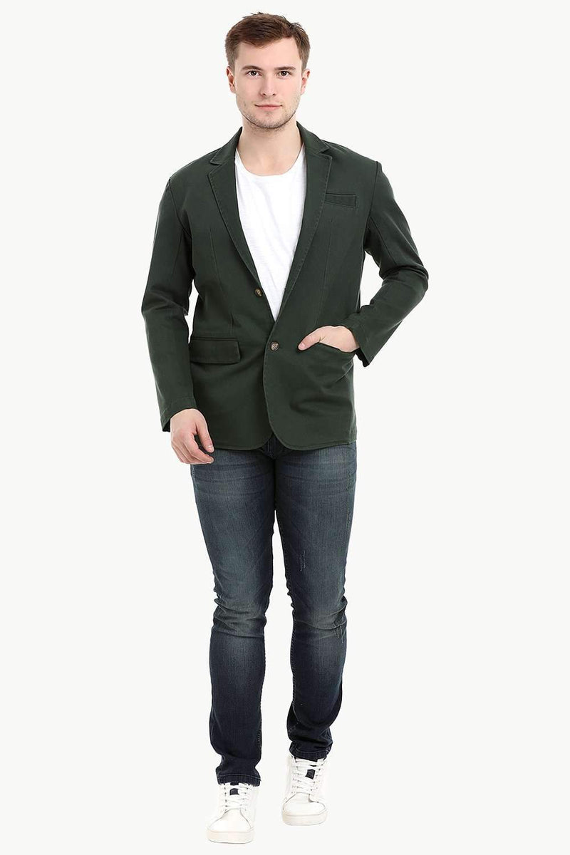 Men's Seaweed Green Twill Blazer