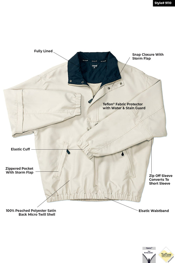 1/4 Zip Ling Sleeve Convertible Jacket