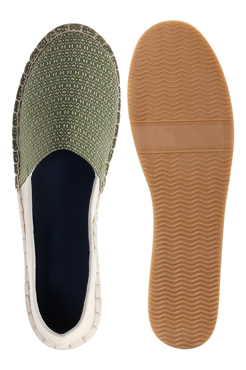 Cut N Sew Green Print Espadrilles