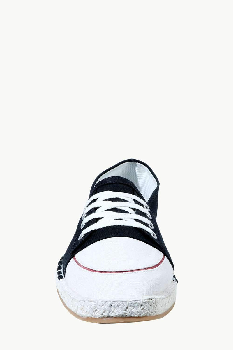 Mock Lace Up Black Espadrilles