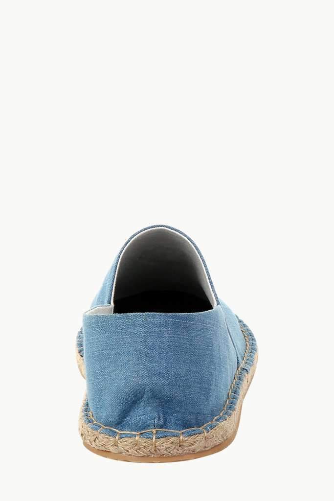 Denim Anchor Embroidered Espadrilles