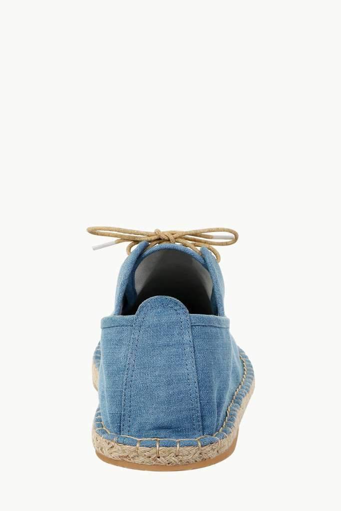 Denim Solid Lace Up Espadrilles
