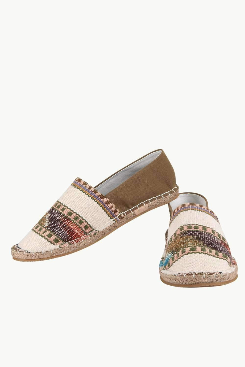 Mens Woven Ethnic Espadrilles