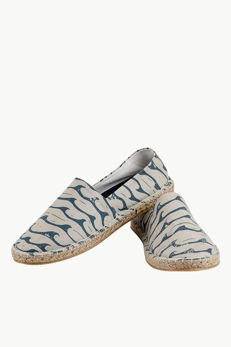 Men's Sea Print Beige Espadrilles