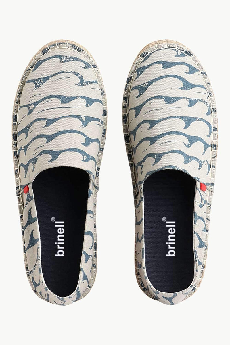 Men's Sea Print Beige Espadrilles