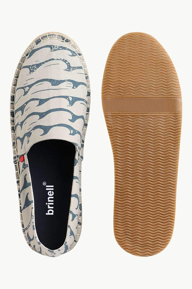 Men's Sea Print Beige Espadrilles