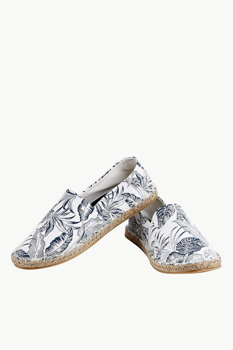 Men's Forest Print White Espadrilles