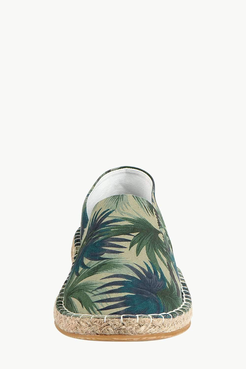 Men's Island Print Green Espadrilles