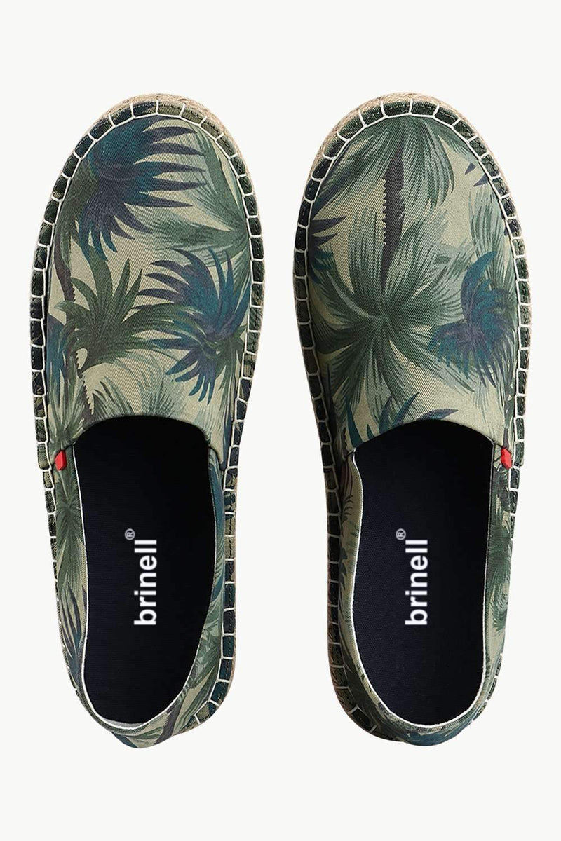 Men's Island Print Green Espadrilles