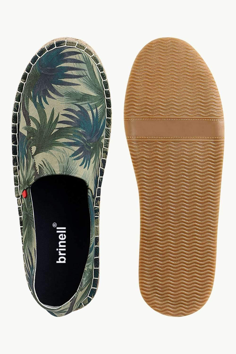 Men's Island Print Green Espadrilles