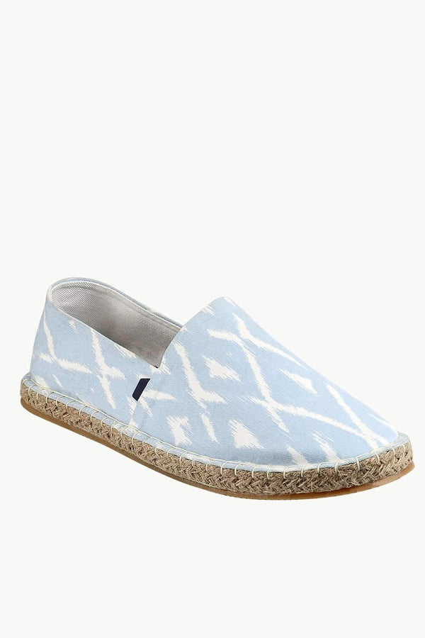 Men's Ikat Print Blue Espadrilles