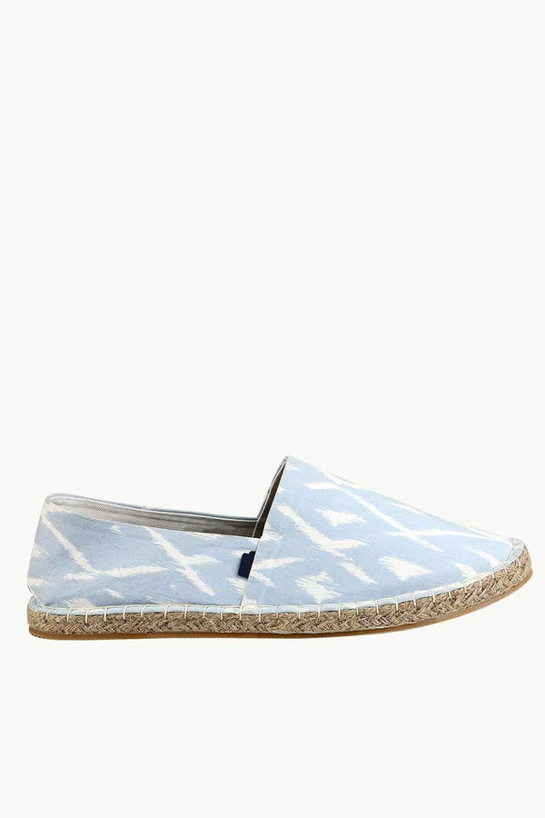 Men's Ikat Print Blue Espadrilles