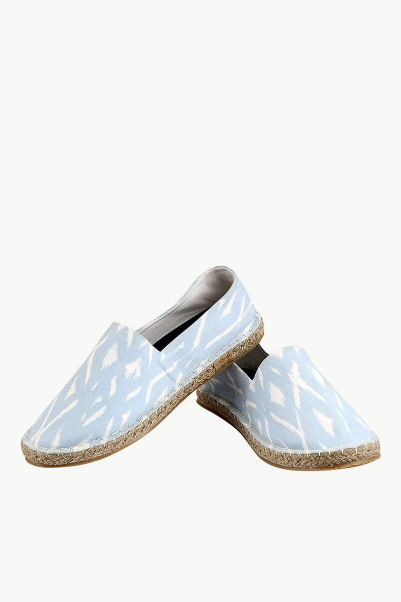 Men's Ikat Print Blue Espadrilles