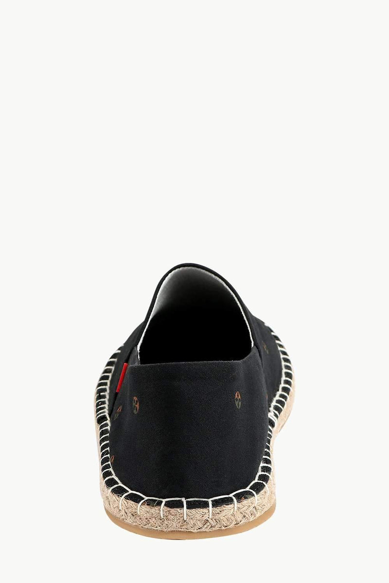 Men's Circle Print Black Espadrilles