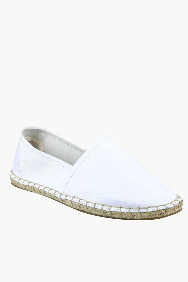 Men's White Canvas Basque Espadrilles