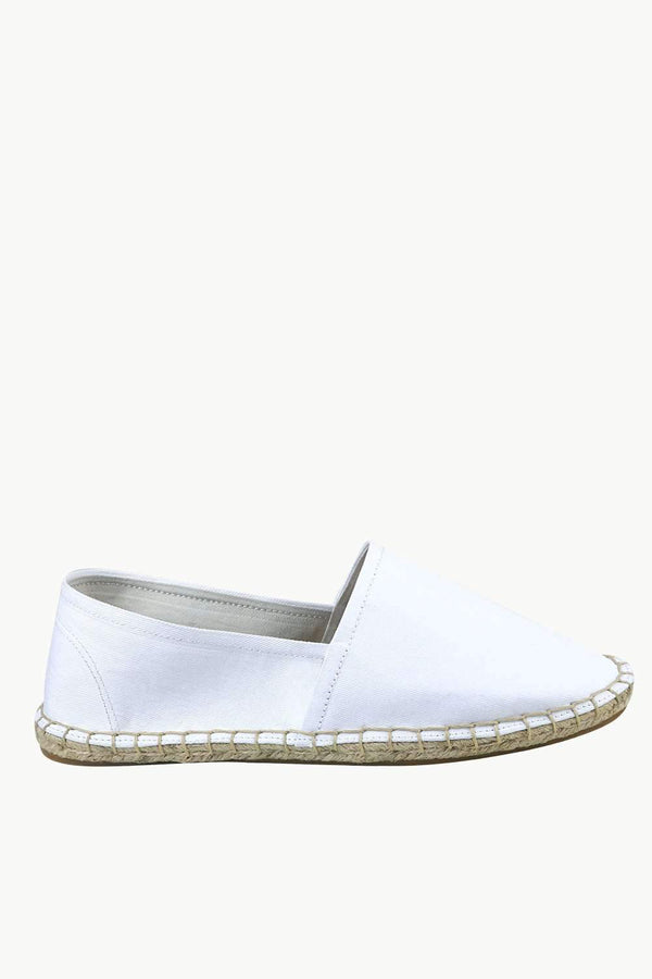 Men's White Canvas Basque Espadrilles