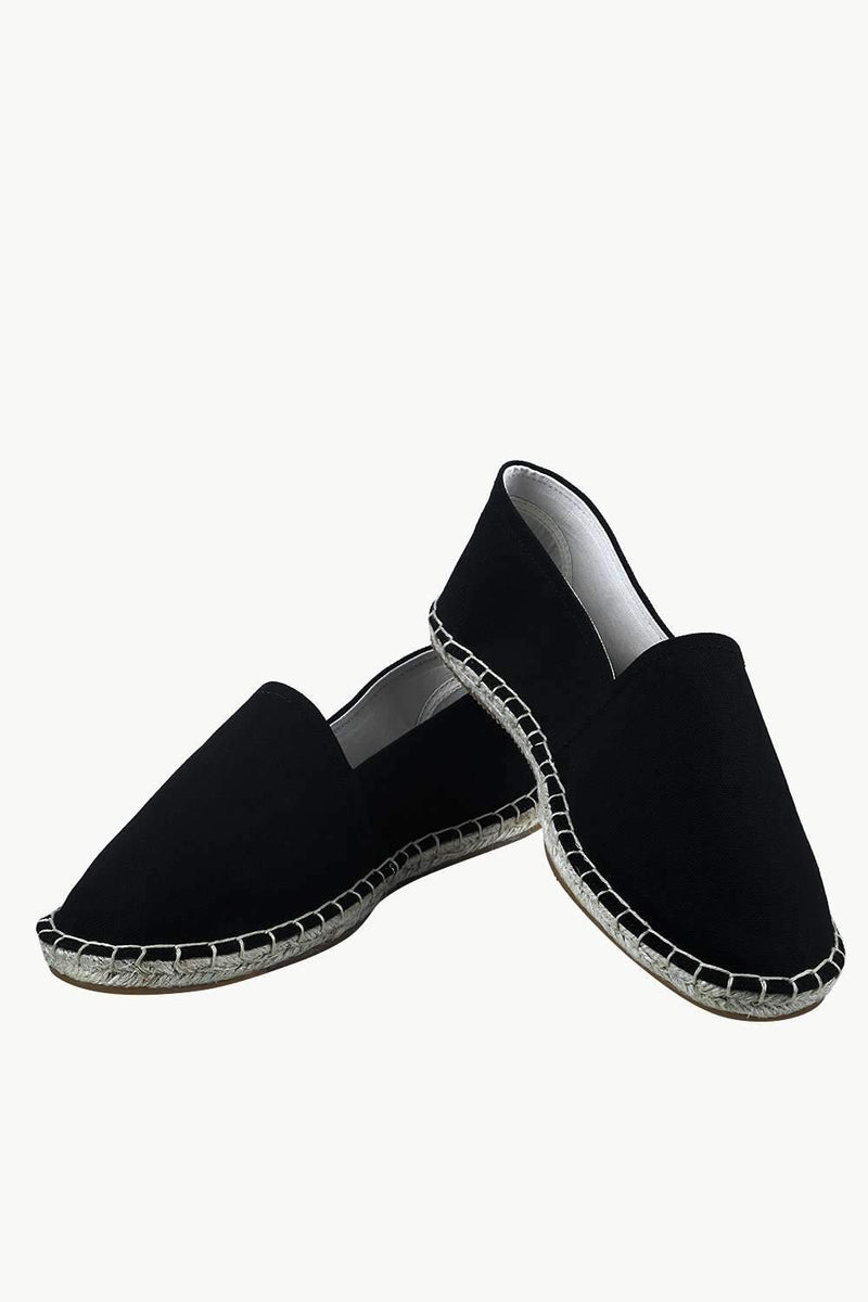 Men's Black Canvas Basque Espadrilles