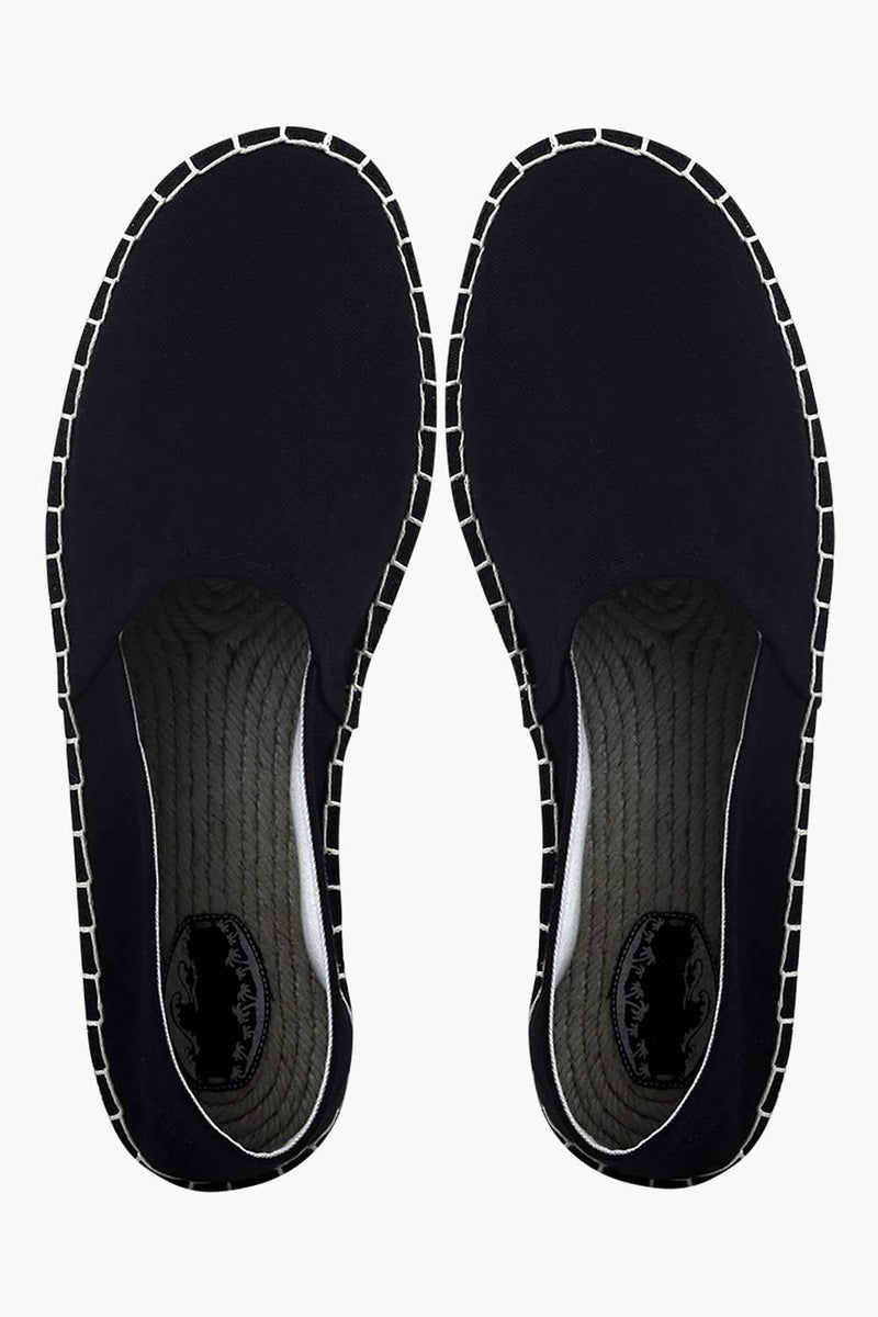 Men's Black Canvas Basque Espadrilles