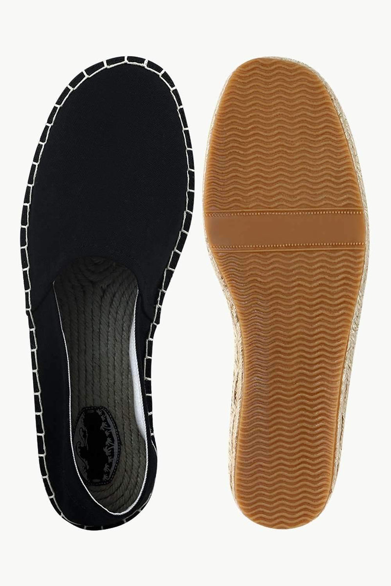 Men's Black Canvas Basque Espadrilles