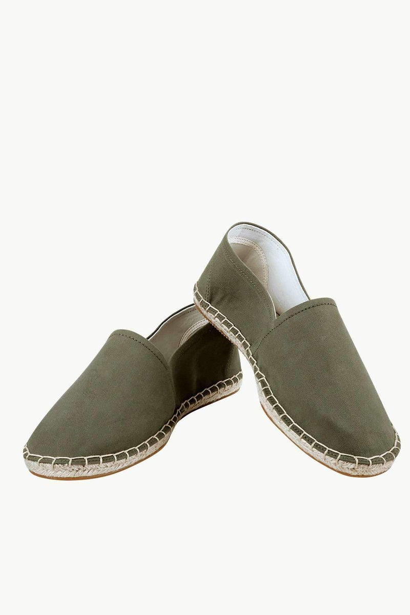 Men's Green Canvas Basque Espadrilles