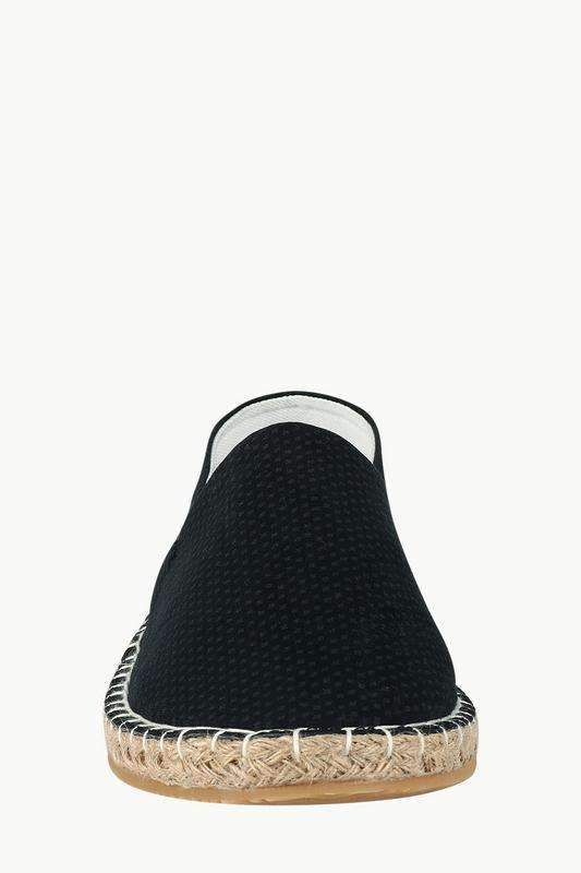 Men's Printed Black Canvas Espadrilles