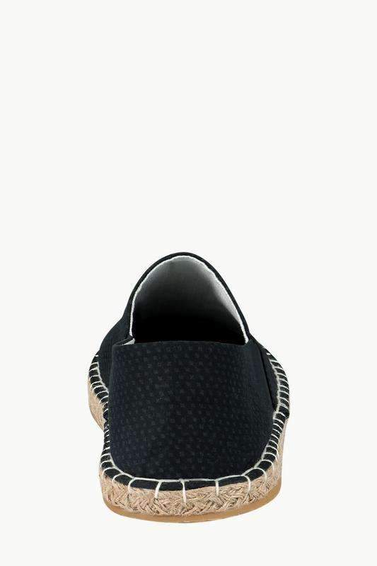 Men's Printed Black Canvas Espadrilles