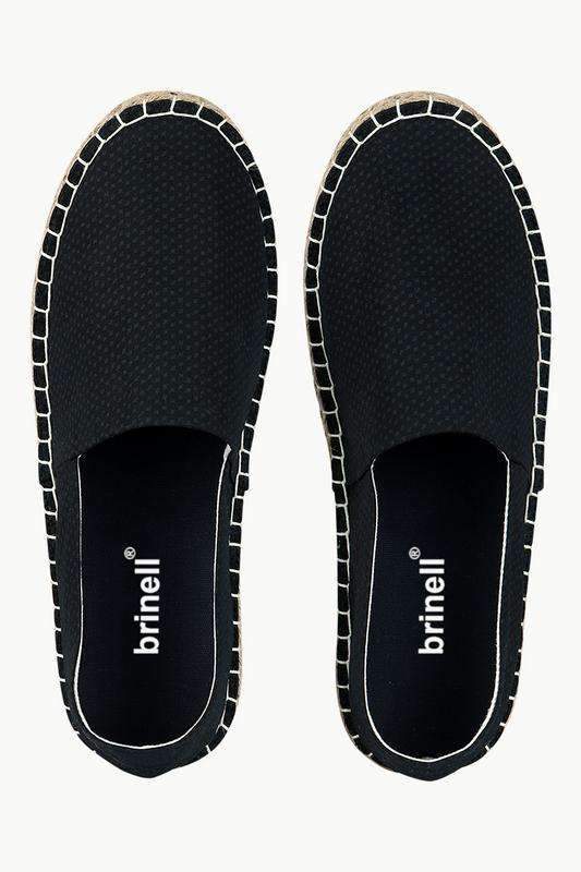 Men's Printed Black Canvas Espadrilles