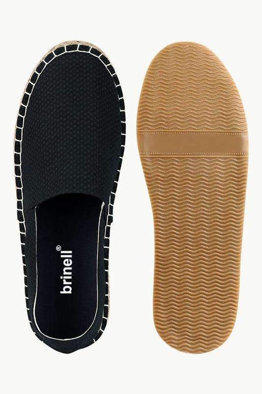 Men's Printed Black Canvas Espadrilles