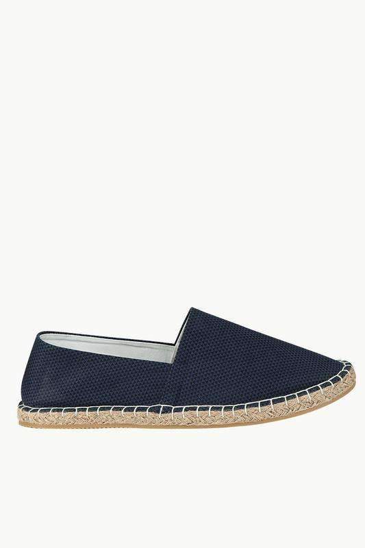 Men's Printed Navy Canvas Espadrilles