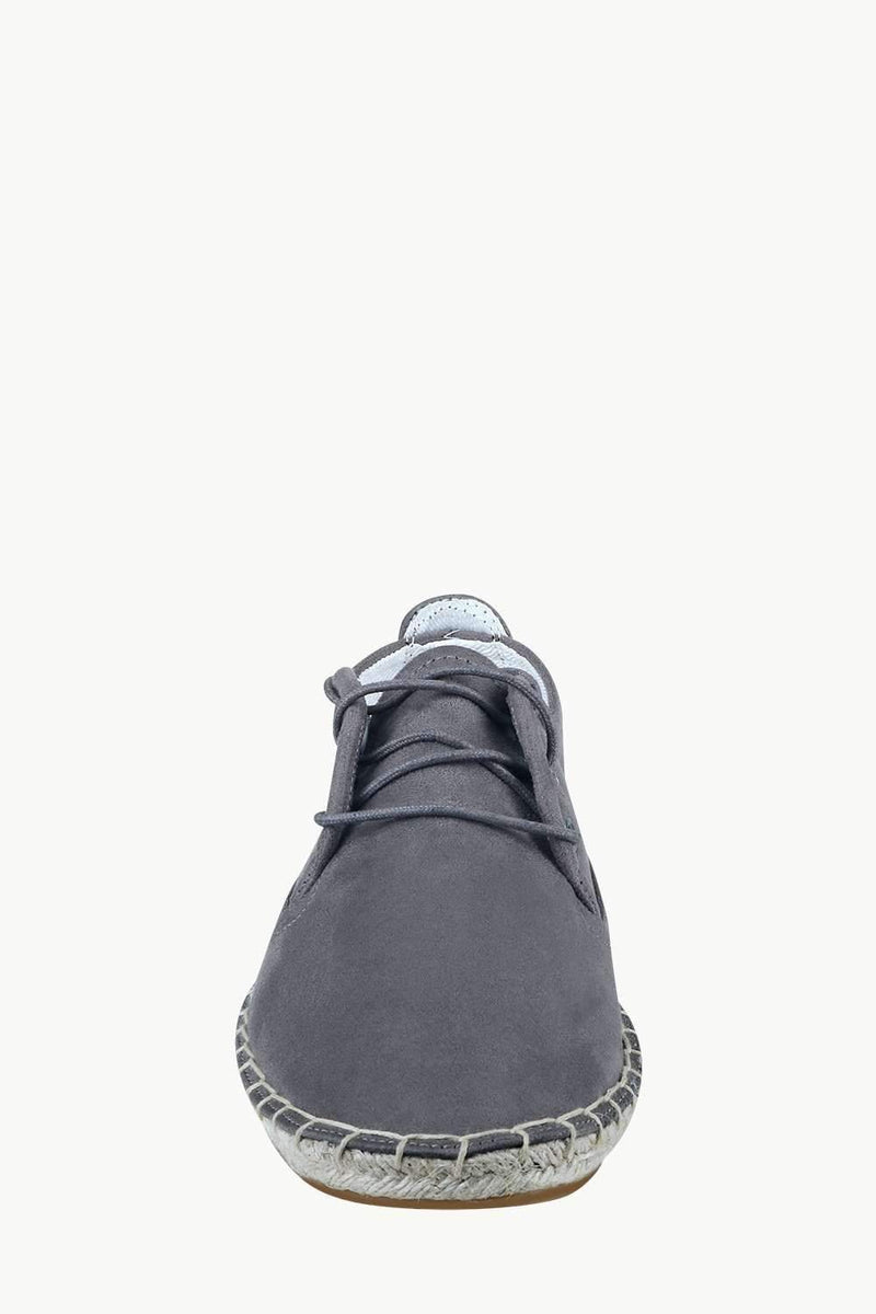 Men's Metro Grey Suede Lace Up Espadrilles