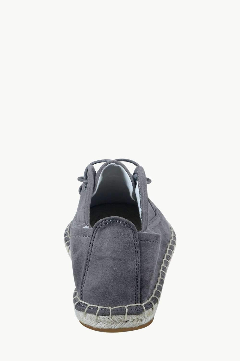 Men's Metro Grey Suede Lace Up Espadrilles