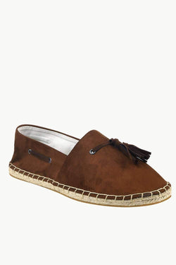 Men's Suede Chocolate Tassel Espadrilles