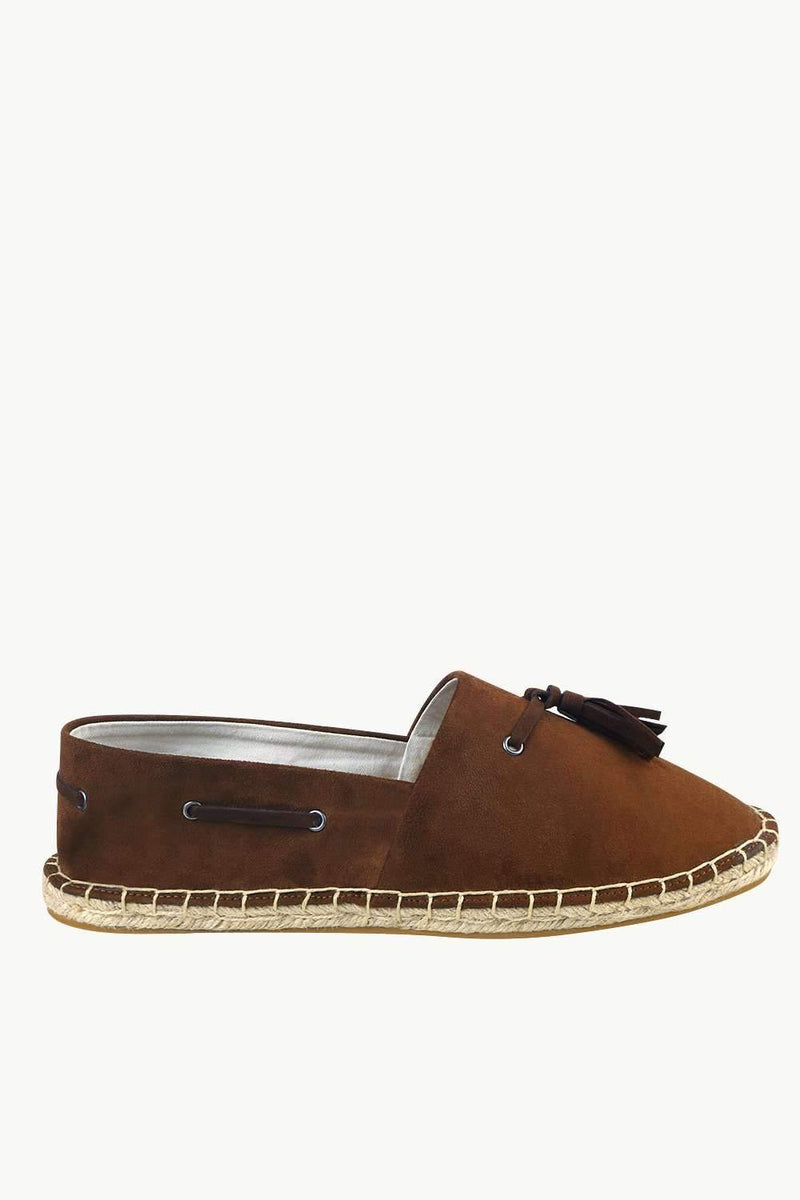 Men's Suede Chocolate Tassel Espadrilles