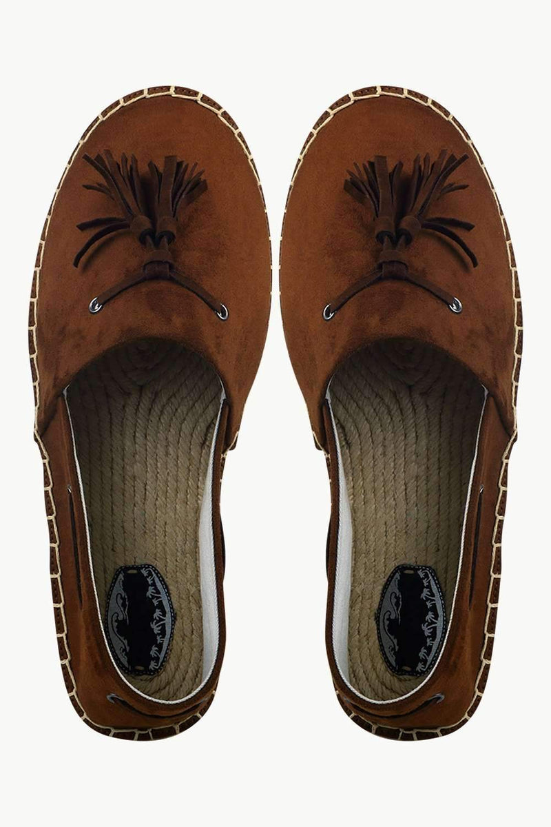 Men's Suede Chocolate Tassel Espadrilles