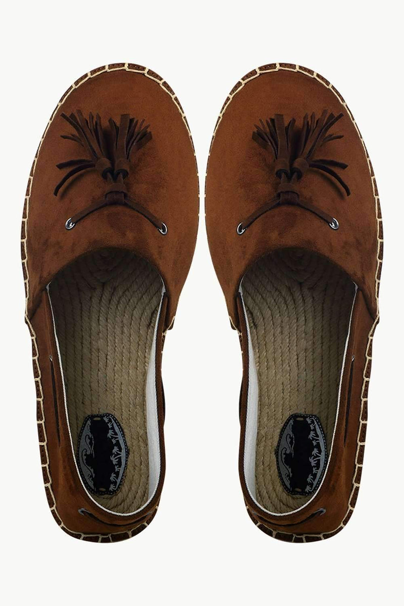 Men's Suede Chocolate Tassel Espadrilles