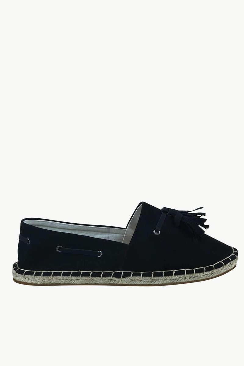 Men's Suede Black Tassel Espadrilles