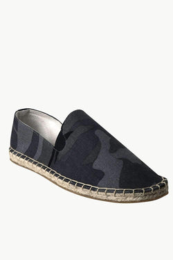 Men's Grey Camo Print Jute Espadrilles