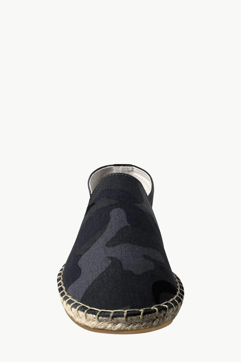 Men's Grey Camo Print Jute Espadrilles