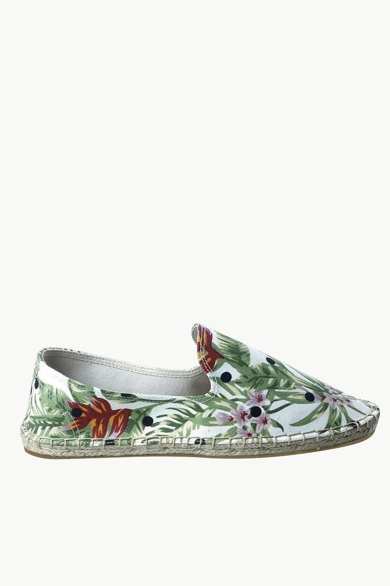 Men's Bold Leaf Print Jute Espadrilles