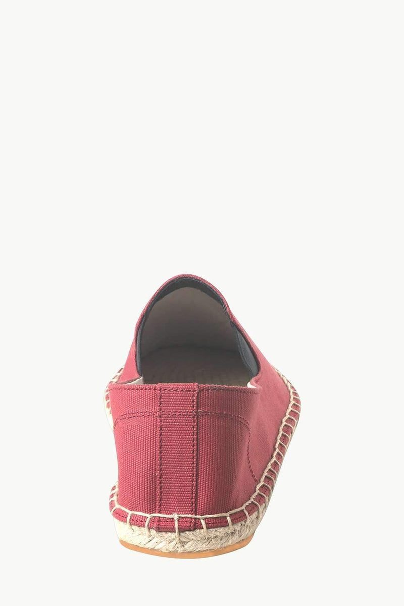 Men's Solid Red Canvas Jute Espadrilles