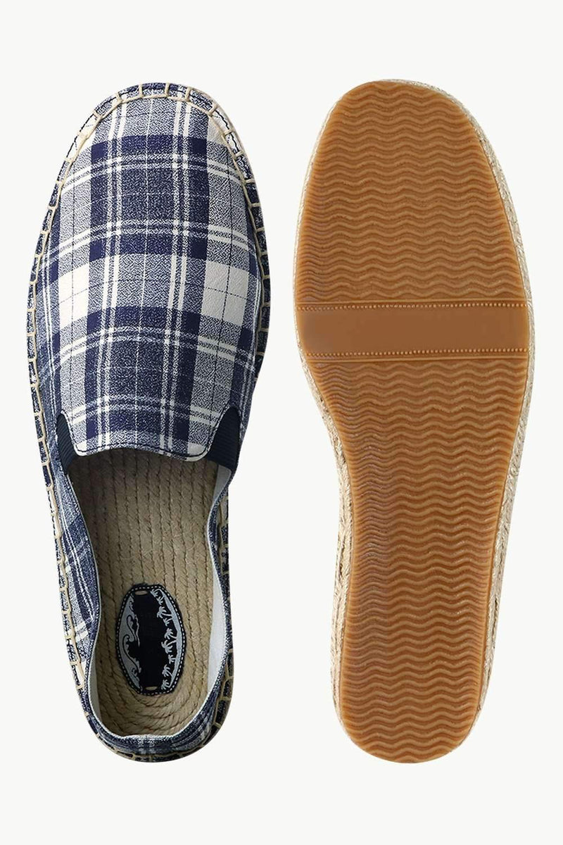 Men's Tartan Twill Jute Espadrilles