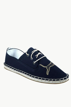 Men's Animal Patch Lace-Up Espadrilles