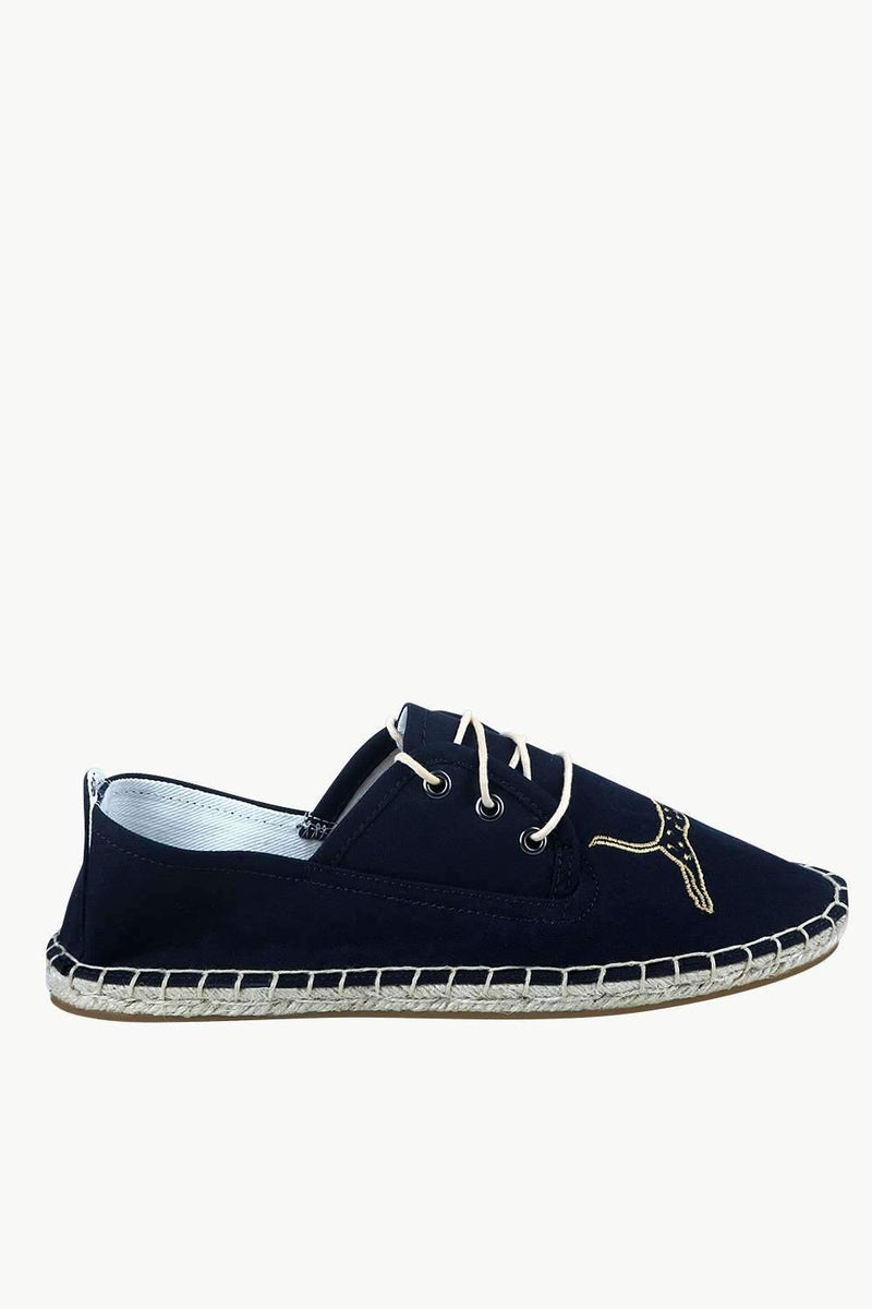 Men's Animal Patch Lace-Up Espadrilles