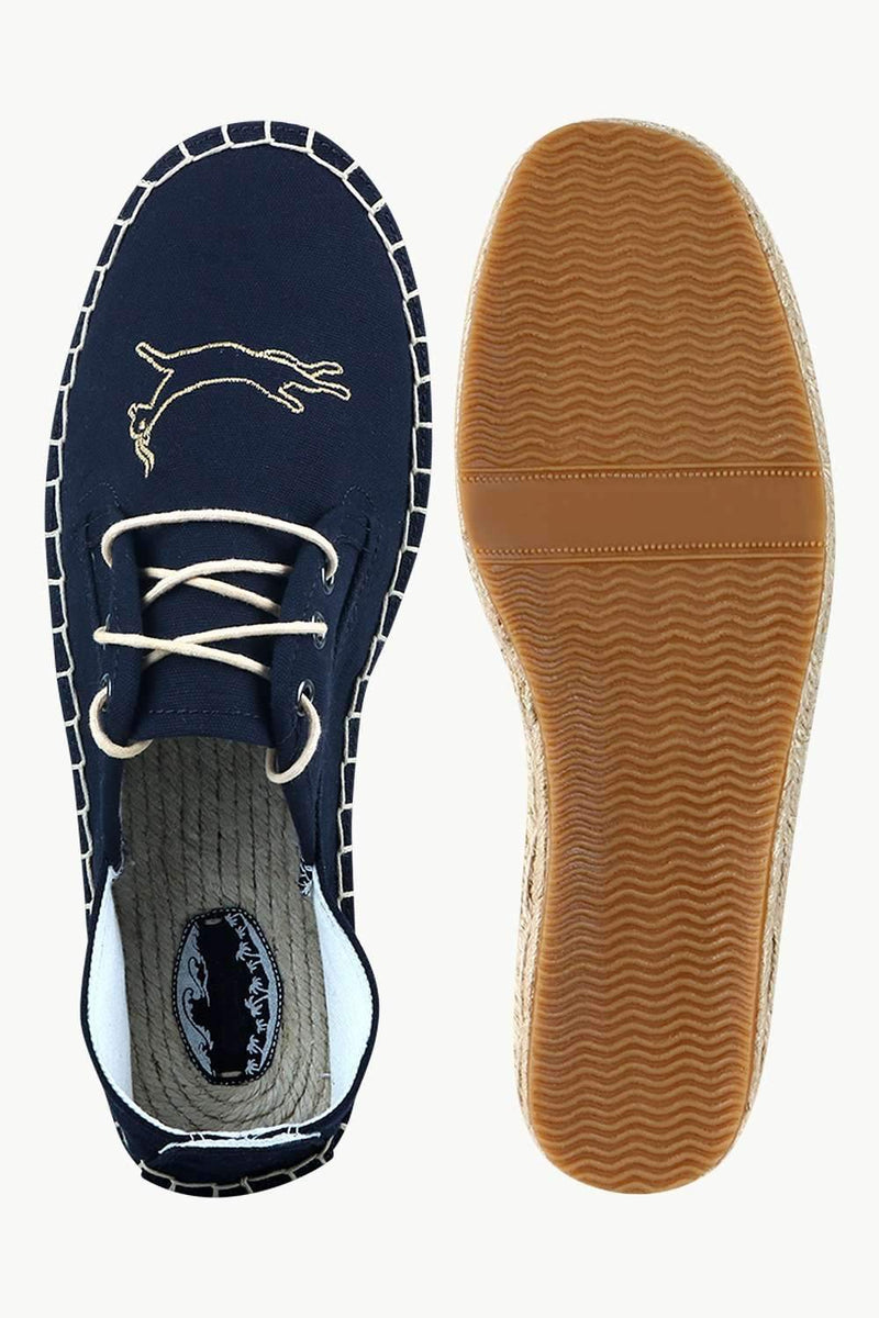 Men's Animal Patch Lace-Up Espadrilles