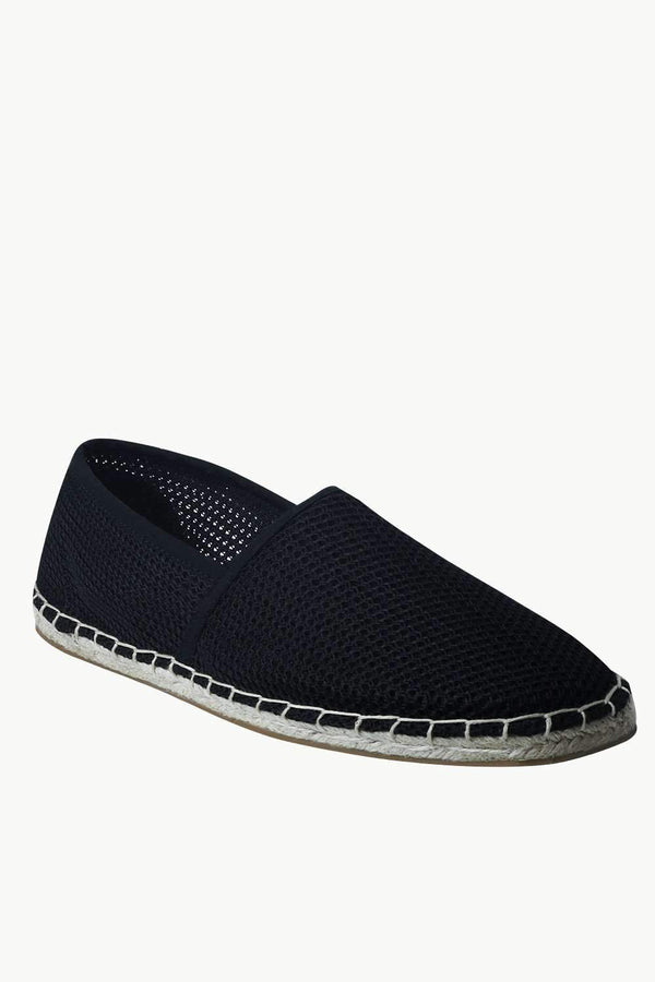Men's Black Mesh Basque Espadrilles