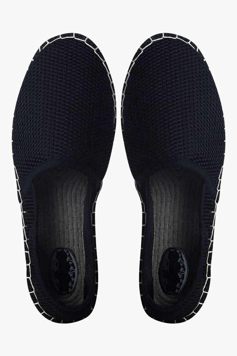 Men's Black Mesh Basque Espadrilles