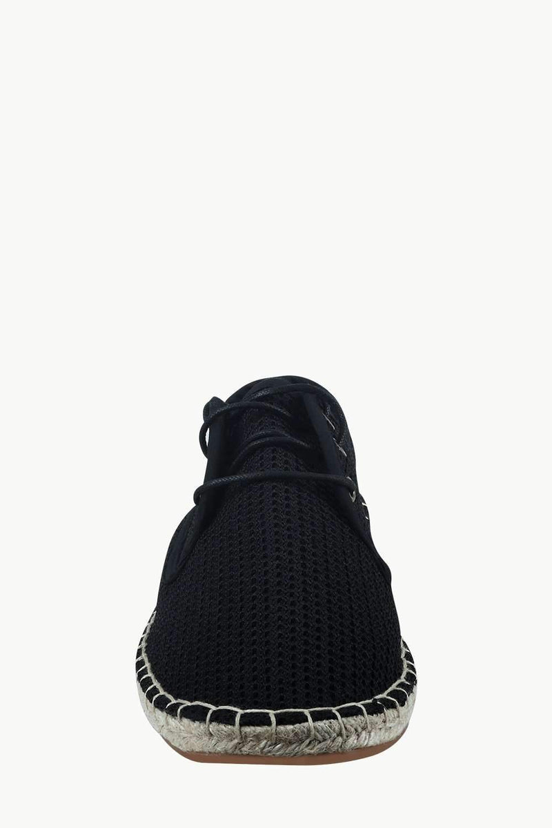 Men's Black Mesh Lace-Up Basque Espadrilles