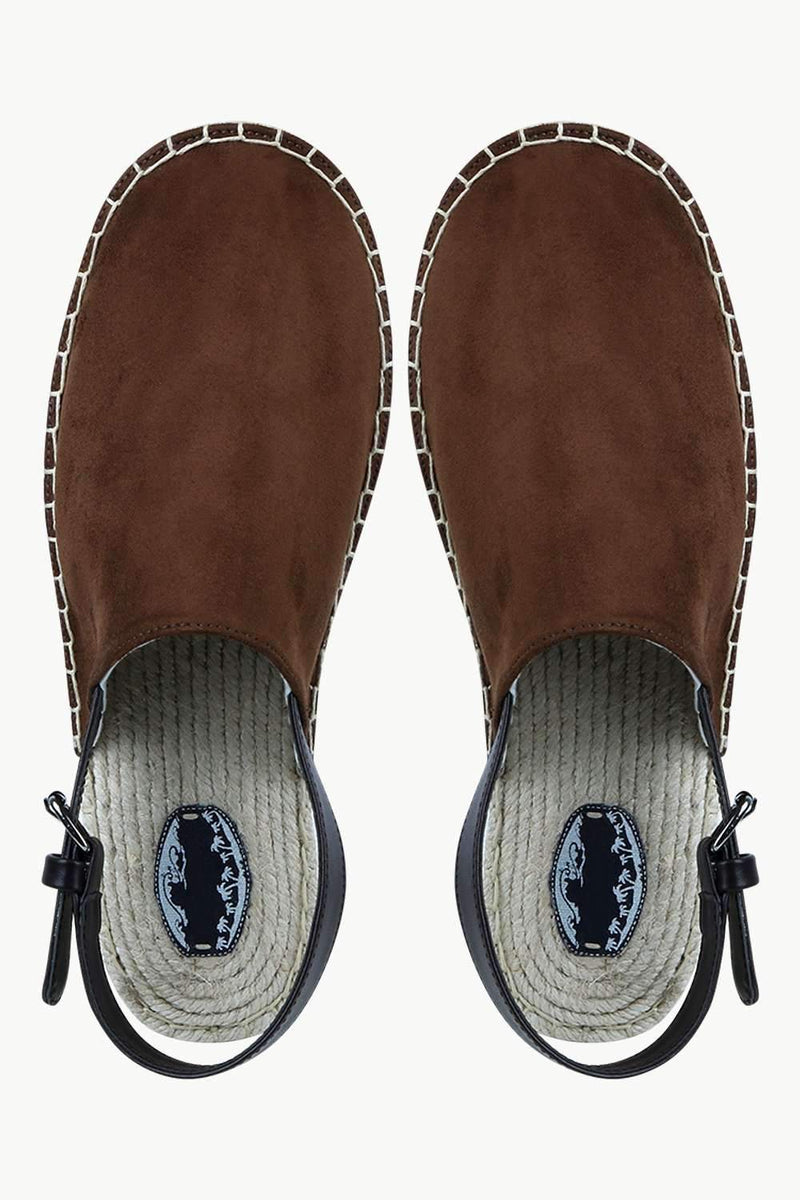 Men's Brown Faux Suede Strap Sandals