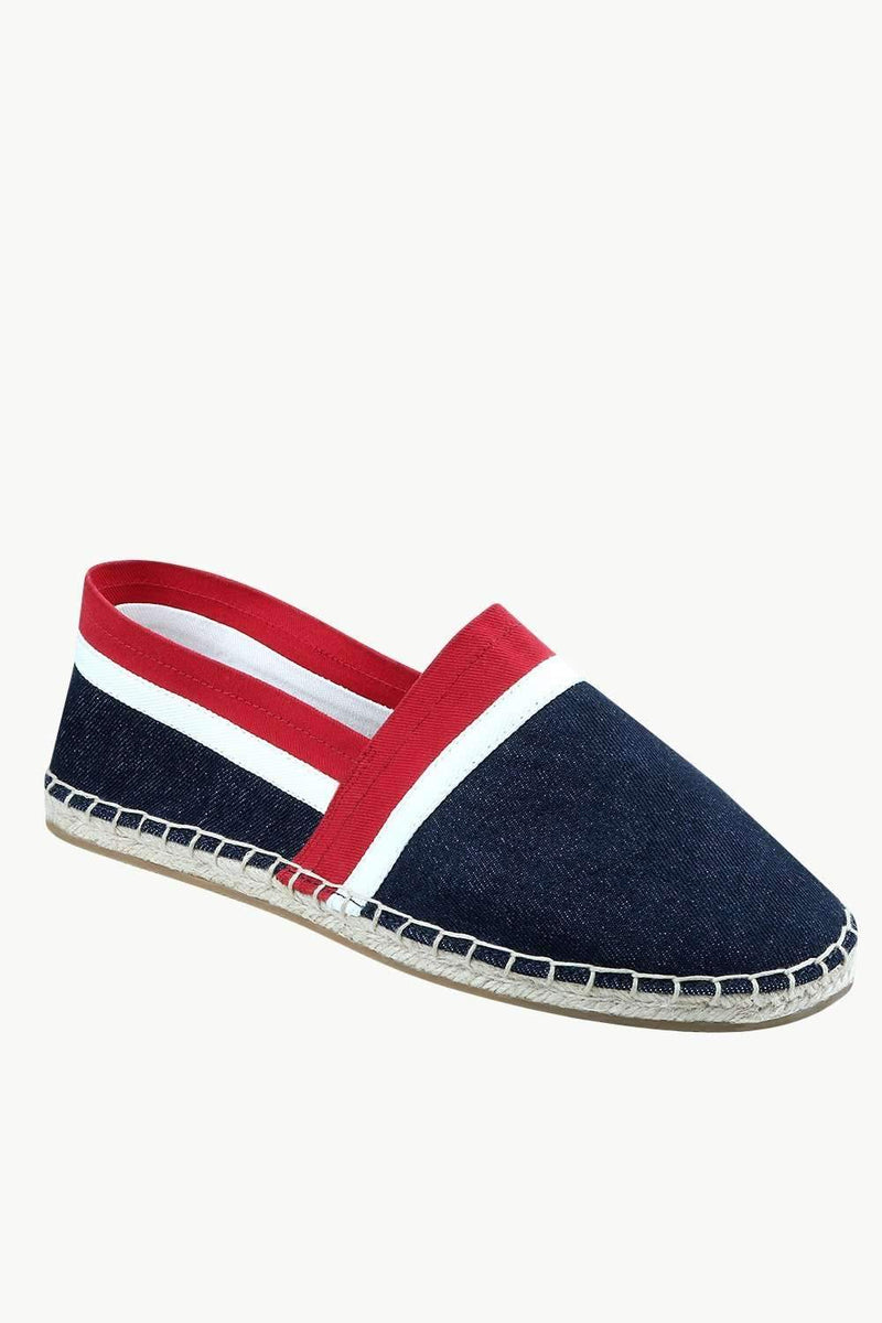 Men's Navy Cut N' Sew Denim Espadrilles